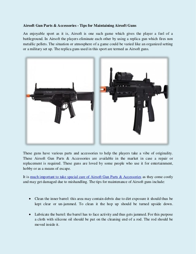 Airsoft Gun Parts & Accessories Tips for Maintaining Airsoft Guns
