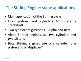 Air standard cycles carnot, stirling, ericsson | PPTX