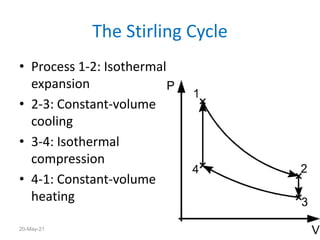 Air standard cycles carnot, stirling, ericsson | PPT