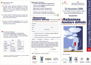 La Relazione Familiare difficile, Ancona 22 Novembre 2008 Volantino parte 1
