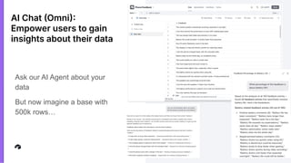 AI Chat Omni
Empower users to gain
insights about their data
Ask our AI Agent about your
data
But now imagine a base with
500k rows…
 