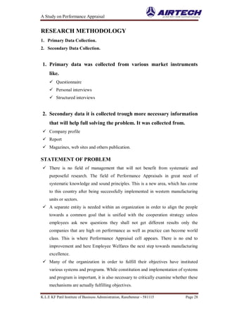 Airtech performance affraisal project airtec | PDF