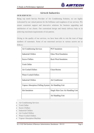 Airtech performance affraisal project airtec | PDF
