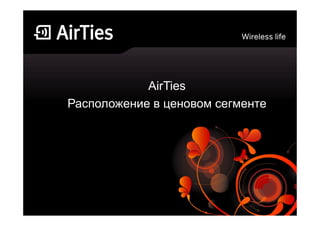 AirTies
Расположение в ценовом сегменте
 