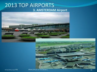2013 TOP AIRPORTS
3. AMSTERDAM Airport

10/13/2013 2:47 PM

PRINCIPLES of TOURISM 2

49

 