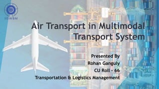 Air Transport in Multimodal
Transport System
Presented By
Rohan Ganguly
CU Roll – 66
Transportation & Logistics Management
 