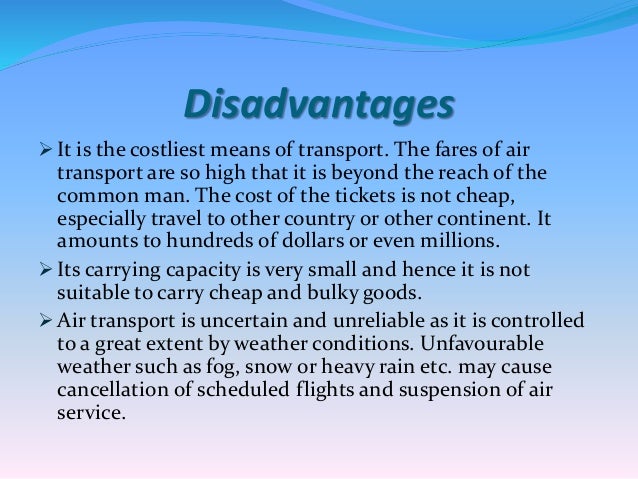 travel airplane disadvantages