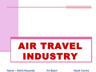 AIR TRAVEL INDUSTRY 