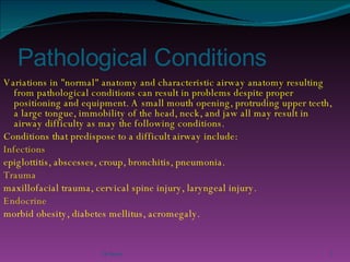Pathological Problems Airway Manegement | PPT