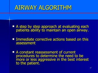Main Airway Algorithm Airway algorithm review | PPT