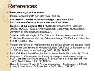 Airway assessment
