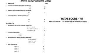 AIRWAY ASSESSMENT AND SCORES in anesthesia | PPTX