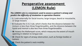 Comprehensive Airway Assessment and Management in Anaesthesia | PPTX
