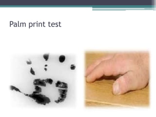 Palm print test
 