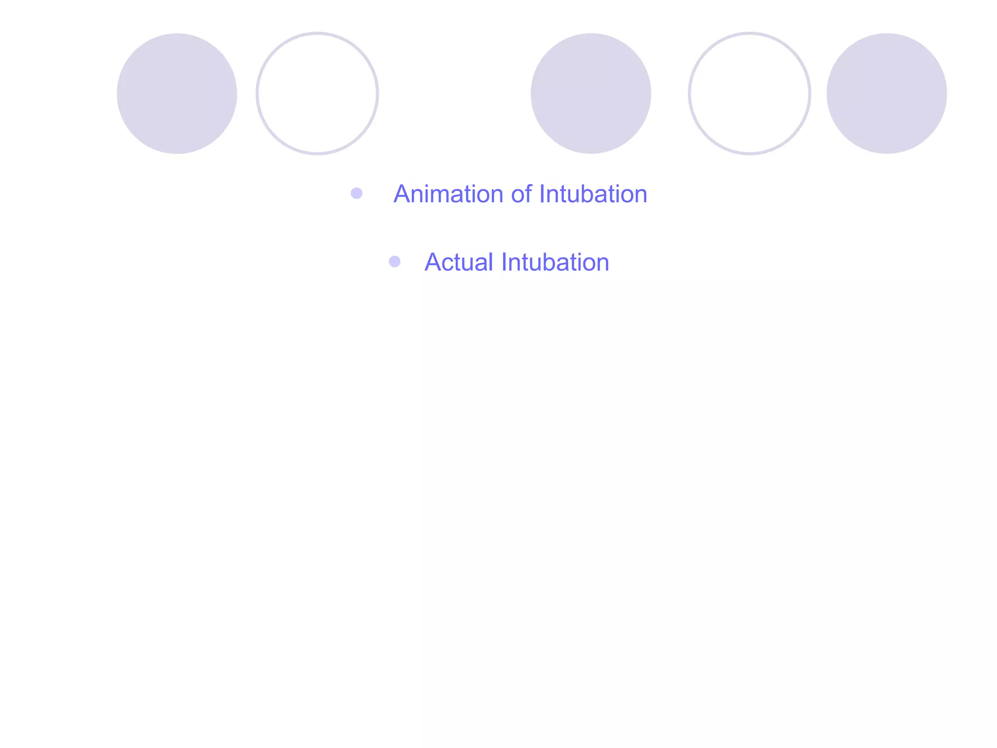  Animation of  Intubation Actual  Intubation 