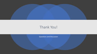 Thank You!
Questions and Discussion
 