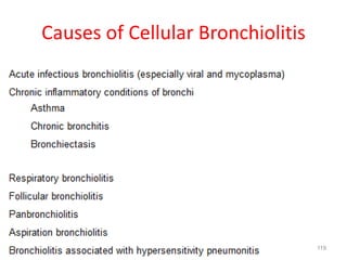 119
Causes of Cellular Bronchiolitis
 