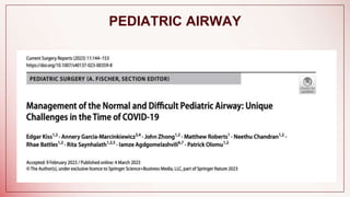 PEDIATRIC AIRWAY
 