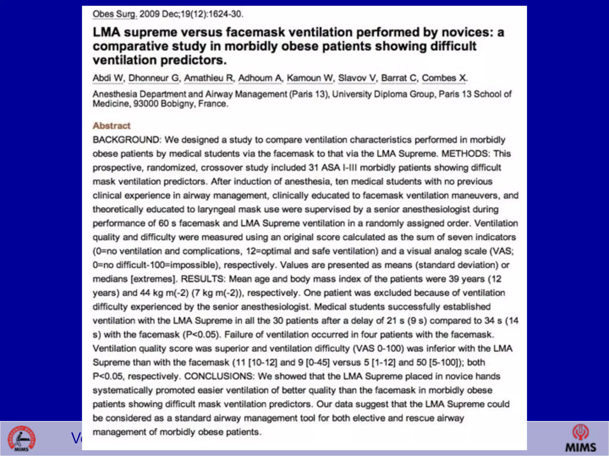 Venugopalan.P.P; EMCME 2009;MIMS.CALICUT.15.03.09
 