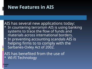 Ais Applications Accounting Information Systems - CHAPTER 1 | PPT
