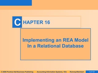 HAPTER 16 Implementing an REA Model In a Relational Database 