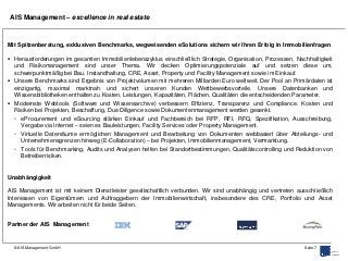 AIS-Stellhebelbaum Facility Management und Property Management