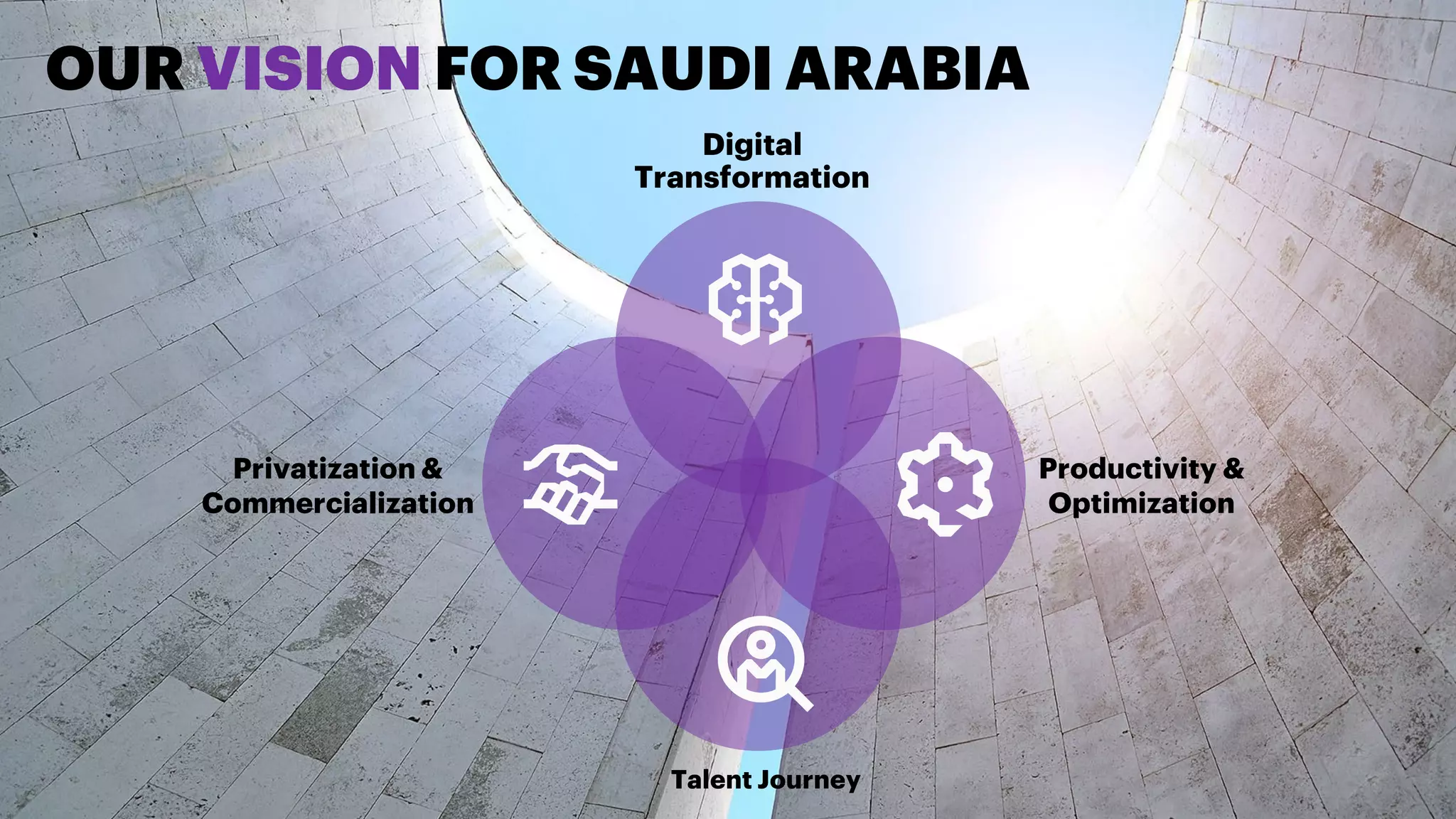 OUR VISION FOR SAUDI ARABIA
Privatization &
Commercialization
Productivity &
Optimization
Digital
Transformation
Talent Journey