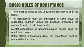 AIS 2102 Acceptance in Contract Law