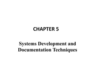 CHAPTER 5
Systems Development and
Documentation Techniques
 