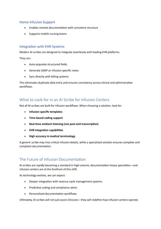 Scribe Workflow Examples Pdf AI Scribe for Infusion Centers_Transforming Documentation, Compliance ...