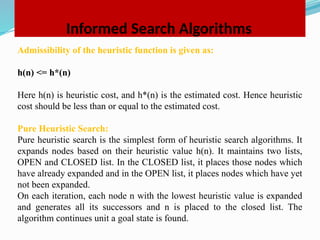 Heuristic Search Algorithm Code Aritificial Intelligence Search Techniques Unit 1 | PPTX