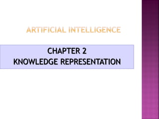 CHAPTER 2 
KNOWLEDGE REPRESENTATION  