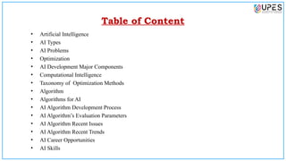 Algorithms for Artificial Intelligence Seminar | PPTX