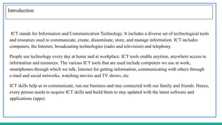 AI Internet Communication Technology Skills (ICT) | PDF
