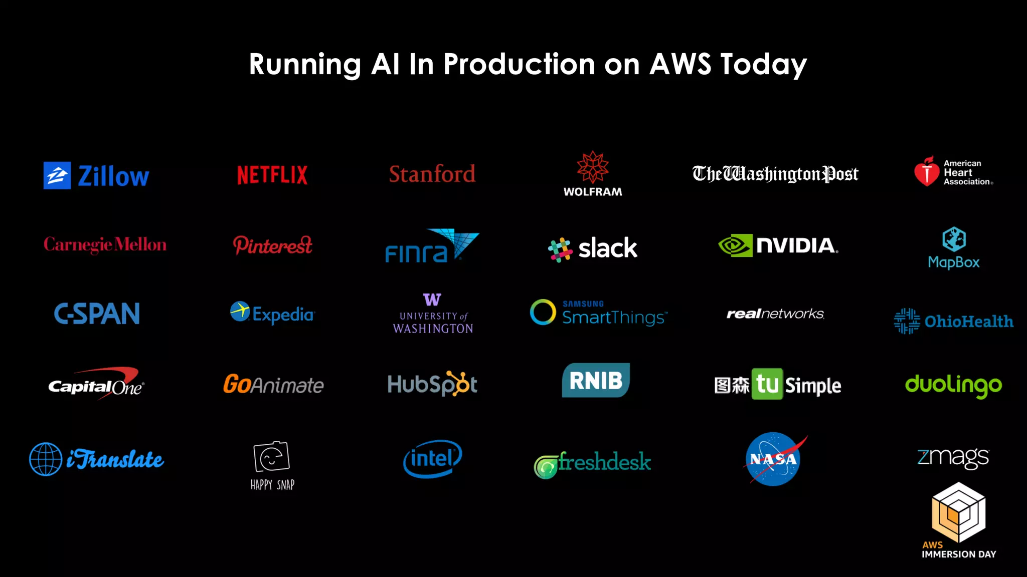 Running AI In Production on AWS Today
 