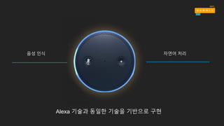 음성 인식 자연어 처리
Alexa 기술과 동일한 기술을 기반으로 구현
 