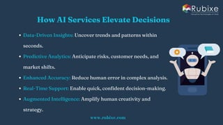 AI Services That Bridge Human Expertise and Automation | Rubixe | PDF