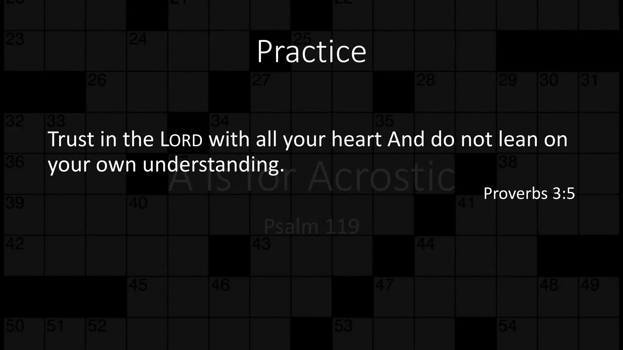 A is for acrostic Psalm 119 | PPTX