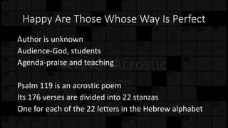 A is for acrostic Psalm 119 | PPTX