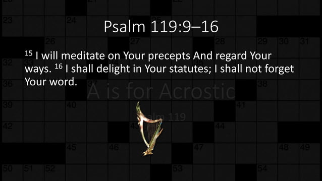 A is for acrostic Psalm 119 | PPTX