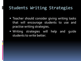 Factors to Consider in Setting Writing Tasks | PPT