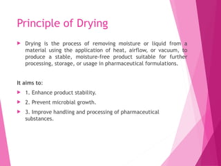 Physically Drying DRYING PHARMACEUTICAL ENGINEERING B PHARM 4TH SEM .pptx