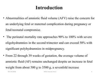 Comprehensive Seminar on Amniotic Fluid Disorders in Pregnancy | PPTX
