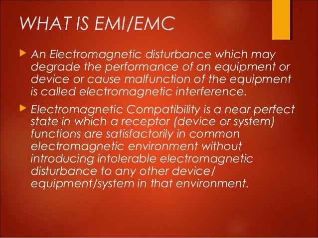 Electromagnetic Interference and Electromagnetic Compatibility (EMI/E…