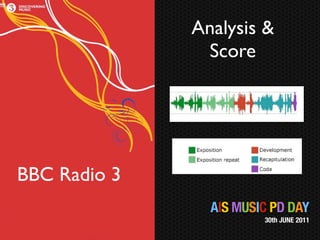 Analysis &
               Score




BBC Radio 3
                AIS MUSIC PD DAY
                        30th JUNE 2011
 