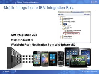 Global Business Services
© 2013 IBM Corporation
Mobile Integration e IBM Integration Bus
41 8/9/2013
 
