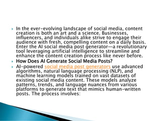The Future of AI in Social Media Content Creation | PDF