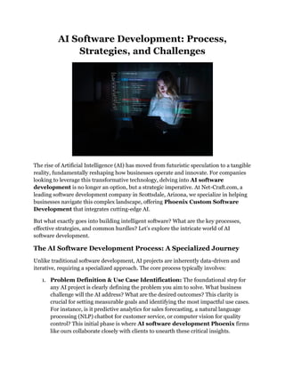 AI Software Development Process, Strategies and Challenges | PDF