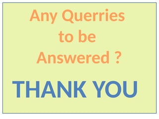 Any Querries
to be
Answered ?
THANK YOU
 