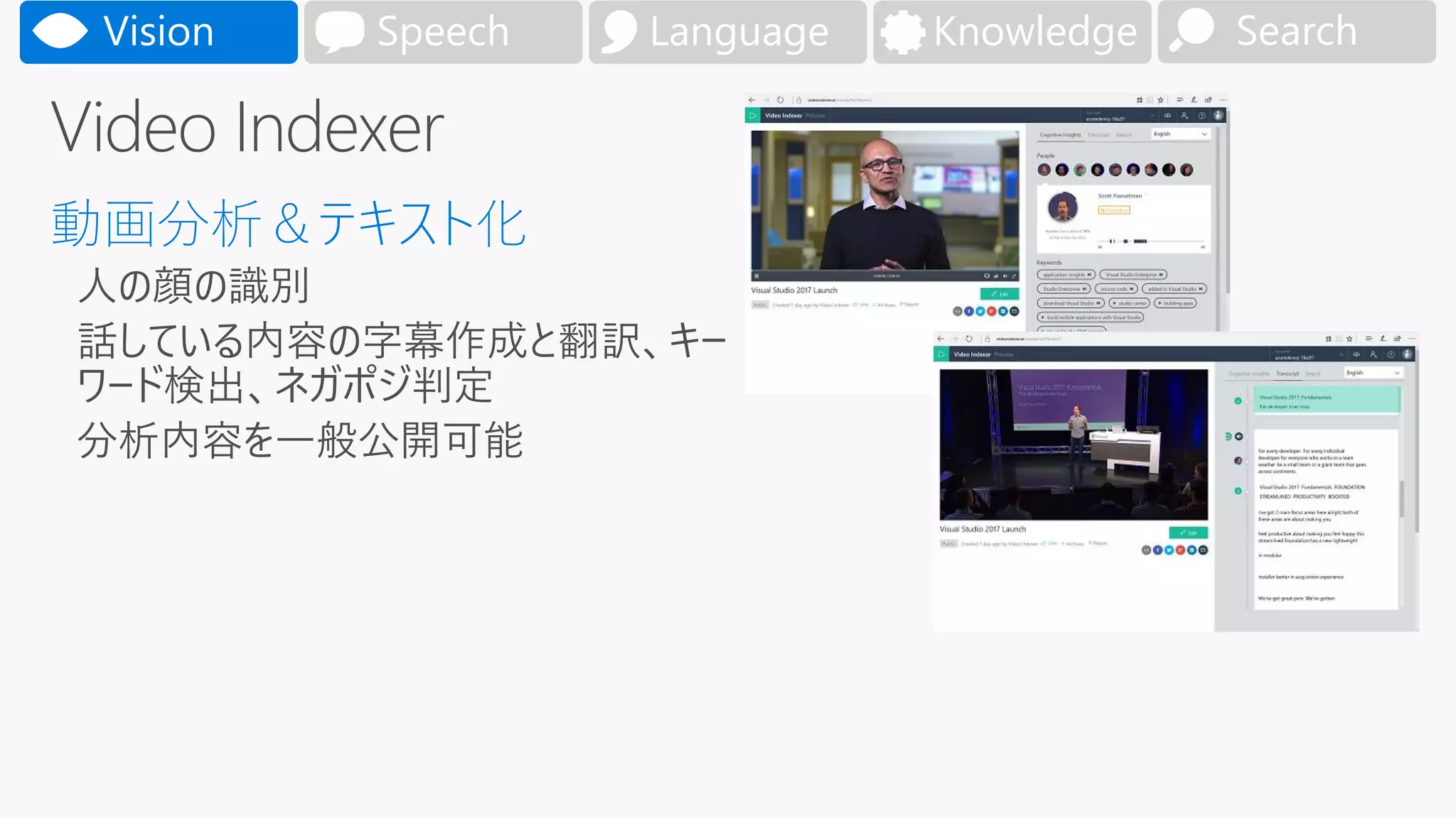 SearchVision Speech Language Knowledge
 